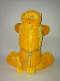 Dzeltens mākslīgais suņu kažociņš,metēlis ziemai, XS